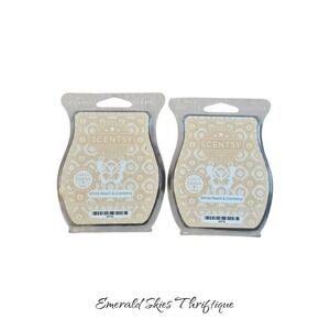 2 Pack Scentsy Wax Melts White Peach Cranberry 3.2oz Authentic free shipping